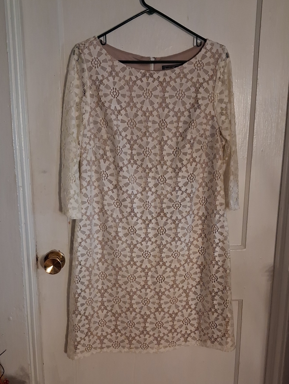 Jessica Howard Cream Lace Midi Dress Size 12